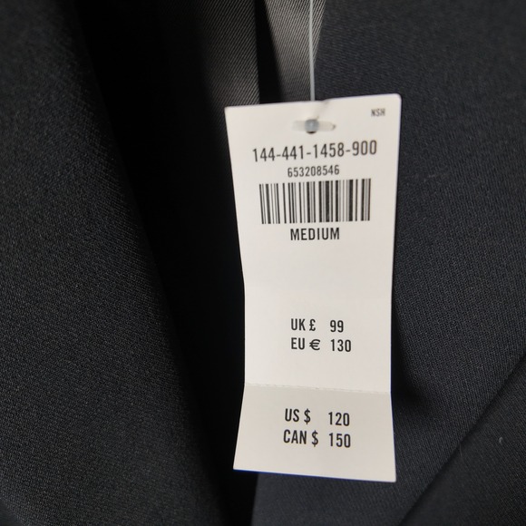 Abercrombie Fitch Dark Navy Single Button Blazer Jacket Womens Size Medium M - Picture 3 of 7